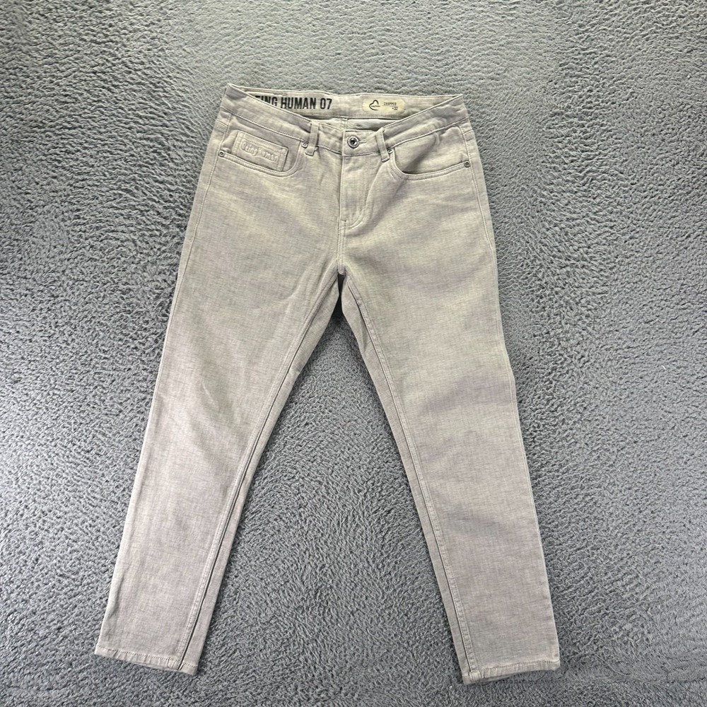 Being Human Pant Mens 32x26 Beige Cotton Chino Cropped Preppy Career Stretch